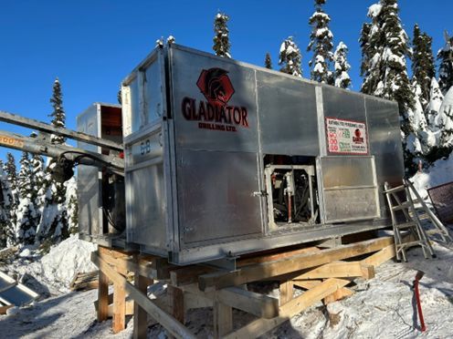 Gladiator Dilling and SAGA finalize drill setup in the Hawkeye zone at Radar and commence drilling